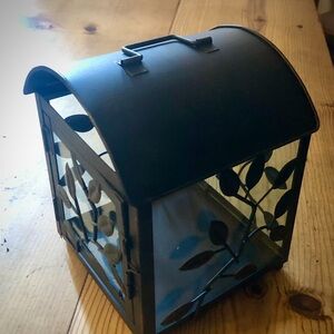 *** Lantern Candleholder with leaf design.